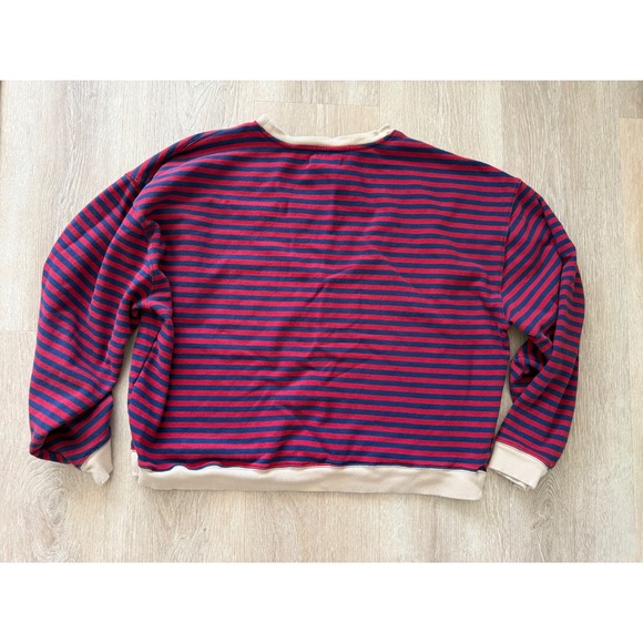 Free People Classic Striped Crewneck Pullover Top Medium Excellent Condition - Picture 3 of 6